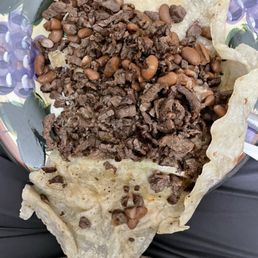 Inside the carne asada burrito Inside the carne asada burrito