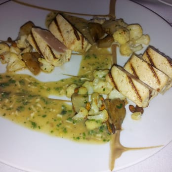 Blackfish - grilled longfin tuna, pumpkin seed, eggplant puree, sunchoke, cauliflower - New American Near Me - Conshohocken, Pennsylvania