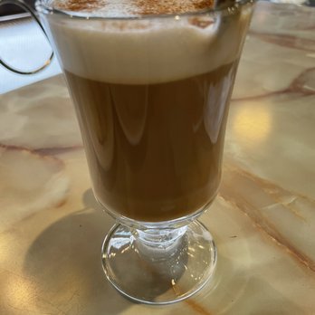 Caffè Roma - a glass of coffee on a table - Coffee & Tea Near Me - East Rutherford, New Jersey