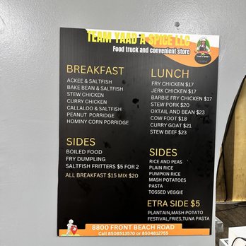 Team Yaad A Spice - Menu - Food Trucks Near Me - Panama City Beach, Florida Team Yaad A Spice - Menu - Food Trucks Near Me - Panama City Beach, Florida