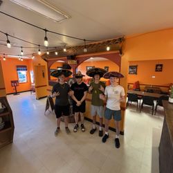 La Plaza Bonita Mexican Restaurant - Our waitress took the picture for us showing how good the service is