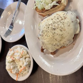 Duffer's Bar & Grill - Chicken Parmesan sandwich and coleslaw - Bars Near Me - Shallotte, North Carolina Duffer's Bar & Grill - Chicken Parmesan sandwich and coleslaw - Bars Near Me - Shallotte, North Carolina