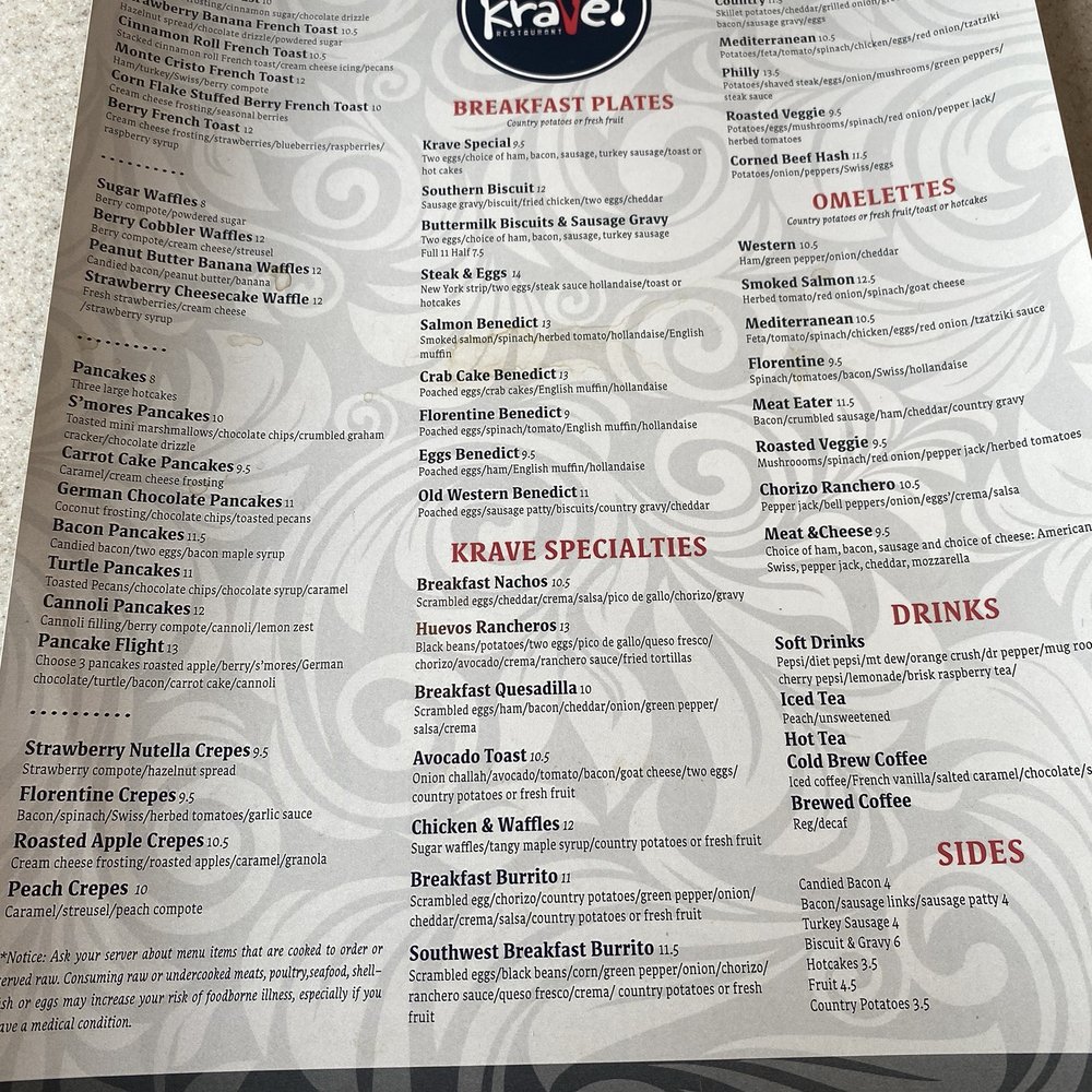 Menu as of March 3 2024 Menu as of March 3 2024