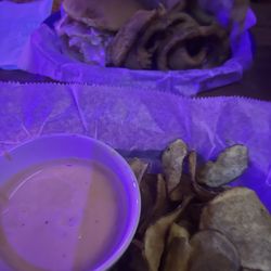 Pour Boyz Sports Lounge - Beer Cheese & Homemade Chips App with Pour Boyz Burger & Onion Rings