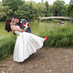 Andy Mars Photography - Bride & Groom near Bow Bridge, Central Park, NYC