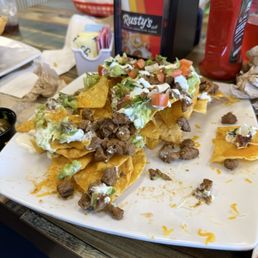 Fully loaded asada nachos Fully loaded asada nachos