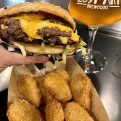 Lost Art Burger - Double smash burger with smash sauce and a 10'piece chicky nuggie  Delicious!