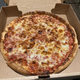 Small cheese is perfect!! Love the rolled edge on the dough!!!