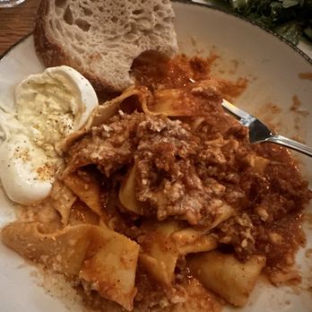 Storia Cucina - Pasta Bolognese with fresh mozzarella ball. - Italian Near Me - Bellingham, Washington