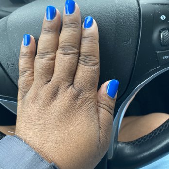 Divine Nail Spa - Left hand after Divine. - Nail Salons Near Me - Haymarket, Virginia