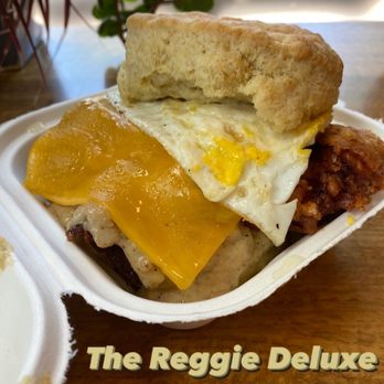 Pine State Biscuits - The Reggie Deluxe* - Breakfast & Brunch Near Me - Portland, Oregon Pine State Biscuits - The Reggie Deluxe* - Breakfast & Brunch Near Me - Portland, Oregon