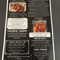 The Walsh Hotel & Tap Room - Menu page 1 of 2