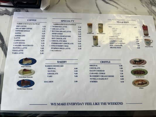 Menu photo 2 Cafe Weekend Allston, MA