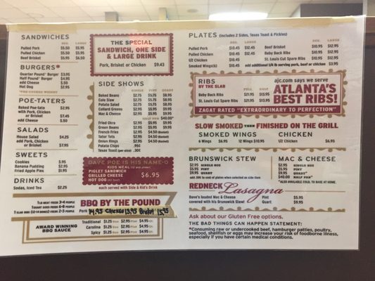 Menu photo 2 Dave Poe's BBQ Marietta, GA Menu photo 2 Dave Poe's BBQ Marietta, GA