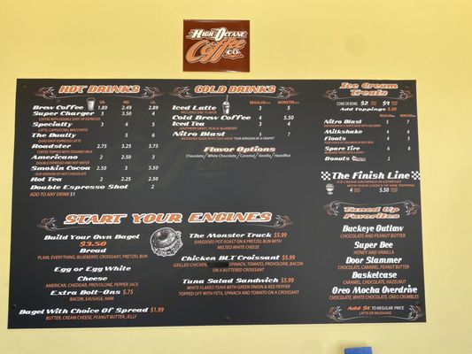 Menu photo 2 High Octane Coffee Austintown, OH