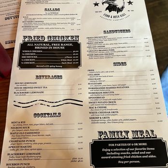 The Eagle Louisville - Food menu - Southern Near Me - Louisville, Kentucky