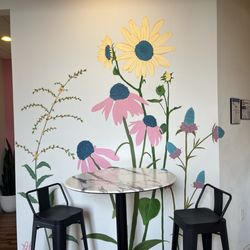 Two Sugars - Hand painted by the barista of Missouri and Kansas native flowers