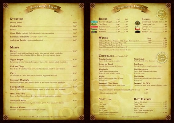 Menu photo 2 Sweeney Todd's Bordeaux, 33