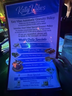 Menu photo 2 Katy Vibes Katy, TX