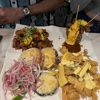 CVI.CHE 105 - Sweet Potato Glazed Causa with Giant Shrimp / Ceviche Causa de Camote Glaseado Montado con Cebiche de Camarones Gigantes al Aj Amarillo - Peruvian Near Me - Miami, Florida CVI.CHE 105 - Sweet Potato Glazed Causa with Giant Shrimp / Ceviche Causa de Camote Glaseado Montado con Cebiche de Camarones Gigantes al Aj Amarillo - Peruvian Near Me - Miami, Florida