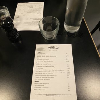 Padella - Food menu (drinks on back) - Italian Near Me - London, XGL Padella - Food menu (drinks on back) - Italian Near Me - London, XGL