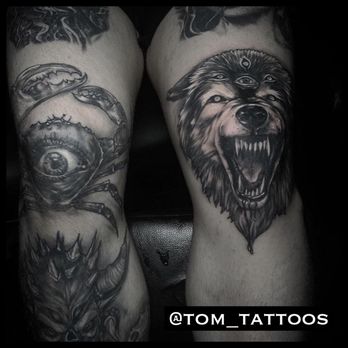 Hungry Wolf Tattoo - @tom_tattoos - Tattoo Near Me - Farmingdale, New York Hungry Wolf Tattoo - @tom_tattoos - Tattoo Near Me - Farmingdale, New York