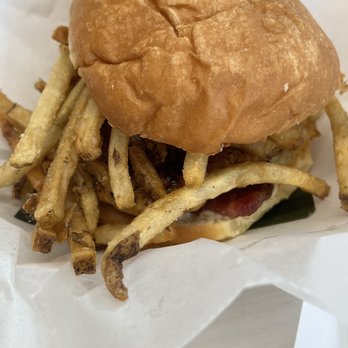 Frita Batidos - Chicken frita with bacon - Burgers Near Me - Detroit, Michigan Frita Batidos - Chicken frita with bacon - Burgers Near Me - Detroit, Michigan