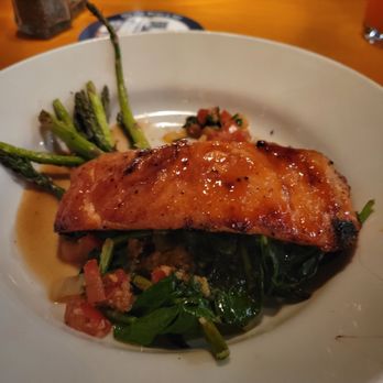 BJ's Restaurant & Brewhouse - Cherry Chipotle Glazed Salmon - Pizza Near Me - La Mesa, California