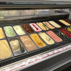Gemocha - 24 flavours of Gelato in the cabinet with constant rotating of new flavours