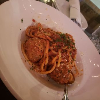 Mizza - Some sort of tube pasta with meatballs. The meatballs were delicious. - Italian Near Me - Santa Barbara, California