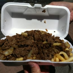 First time trying the cheesesteak fries - wow. Salty fries and gooey cheese. Yum! First time trying the cheesesteak fries - wow. Salty fries and gooey cheese. Yum!