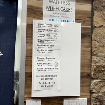 Bobacraft Cafe - Updated Wheel Cake Flavors and Pricing 12/29/24 - Bubble Tea Near Me - Alhambra, California
