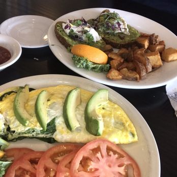 Eggscellent - Spanish omelette, salsa on side. Avocado toast - Breakfast & Brunch Near Me - Las Vegas, Nevada