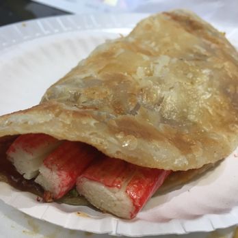 Joe's Steam Rice Roll - Pancake with crab meat - Dim Sum Near Me - Flushing, New York