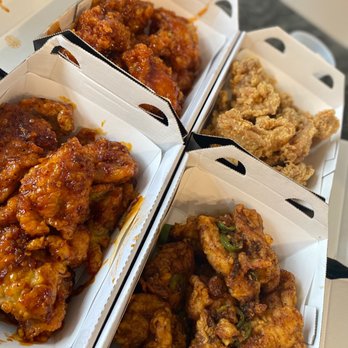 BBQ Chicken - four takeout boxes of food - Korean Near Me - Vancouver, British Columbia BBQ Chicken - four takeout boxes of food - Korean Near Me - Vancouver, British Columbia