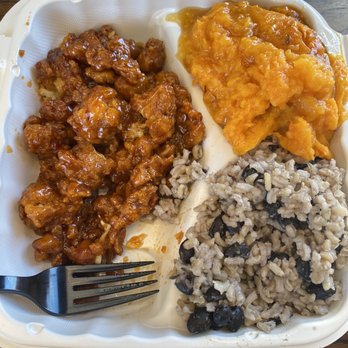 Dodah’s Kitchen - General Tso's Cauliflower Sweet potatoes Beans & rice - Soul Food Near Me - Mount Rainier, Maryland Dodah’s Kitchen - General Tso's Cauliflower Sweet potatoes Beans & rice - Soul Food Near Me - Mount Rainier, Maryland