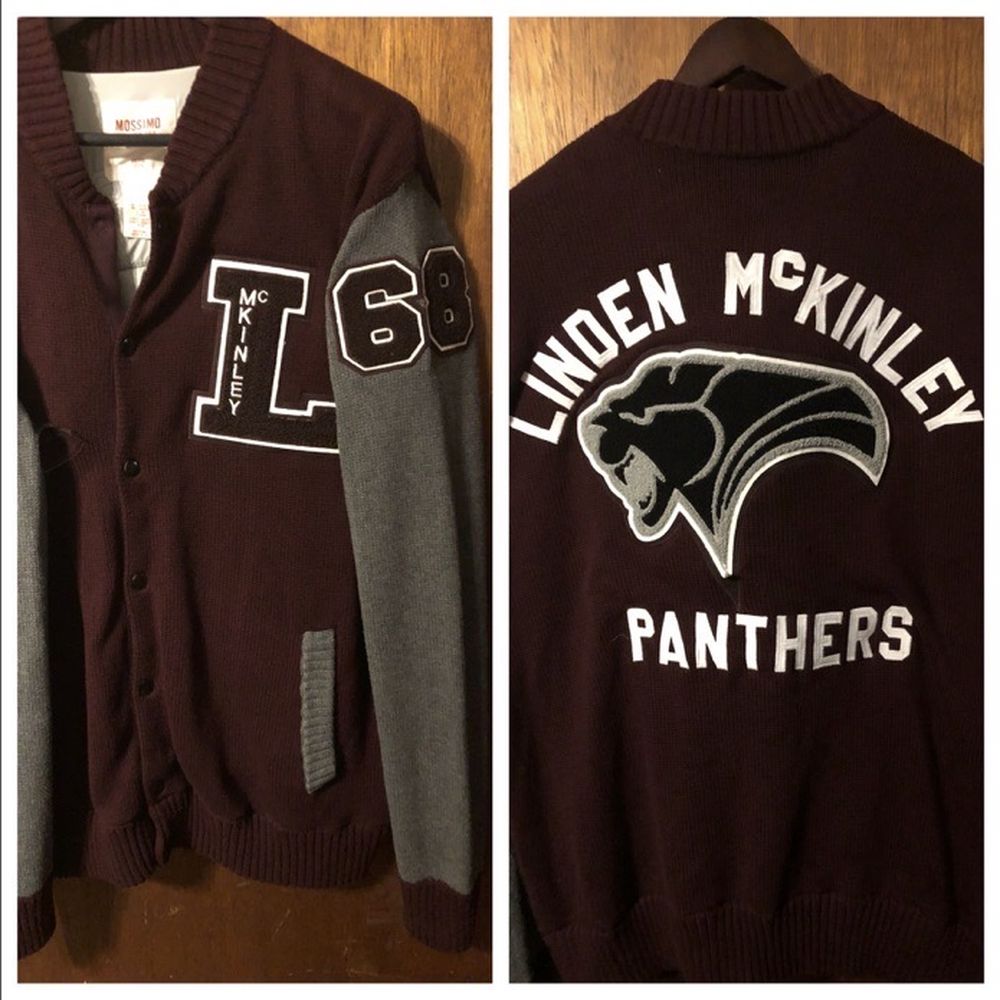 Quality Stitch Embroidery - This is a front and rear picture of the Linden McKinley letter sweater they did for me - Screen Printing/T-Shirt Printing Near Me - Columbus, Ohio Quality Stitch Embroidery - This is a front and rear picture of the Linden McKinley letter sweater they did for me - Screen Printing/T-Shirt Printing Near Me - Columbus, Ohio