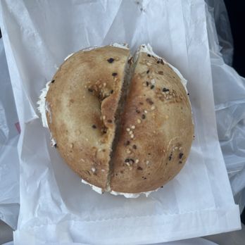 Tri-State Bagels - Might as well call this everything but the seasoning bagel - Bagels Near Me - Spring, Texas