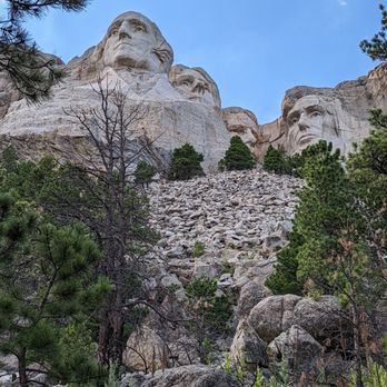 Mount Rushmore National Memorial - From the top of the Presidential Trail - Landmarks & Historical Buildings Near Me - Keystone, South Dakota Mount Rushmore National Memorial - From the top of the Presidential Trail - Landmarks & Historical Buildings Near Me - Keystone, South Dakota