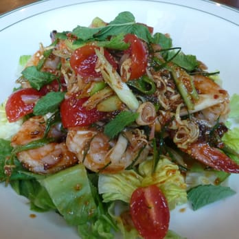 Paadee - Wild prawns salad - lemongrass, scalllions, tomatoes, shallots, ground rice in spicy lime dressing - Thai Near Me - Portland, Oregon Paadee - Wild prawns salad - lemongrass, scalllions, tomatoes, shallots, ground rice in spicy lime dressing - Thai Near Me - Portland, Oregon