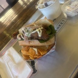 Catfish Sandwich with lemon aioli delicious. Catfish Sandwich with lemon aioli delicious.