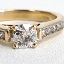 Using her original diamond, we designed this into a special anniversary gift that will last for many years.