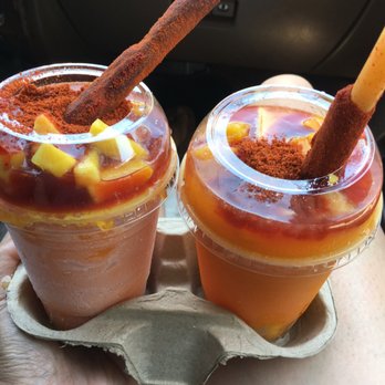 La Fruta Feliz - Magoneada (left) and chamango (right) - Juice Bars & Smoothies Near Me - El Monte, California La Fruta Feliz - Magoneada (left) and chamango (right) - Juice Bars & Smoothies Near Me - El Monte, California