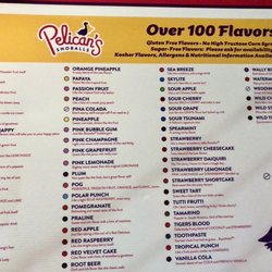 Pelican's Snoballs - Wake Forest - Menu