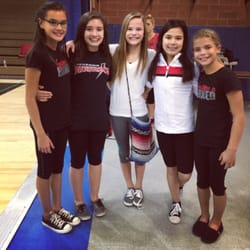 Arizona Dynamics - Some of our optional girls supporting our compulsory gymnasts at our Rock and Roll meet