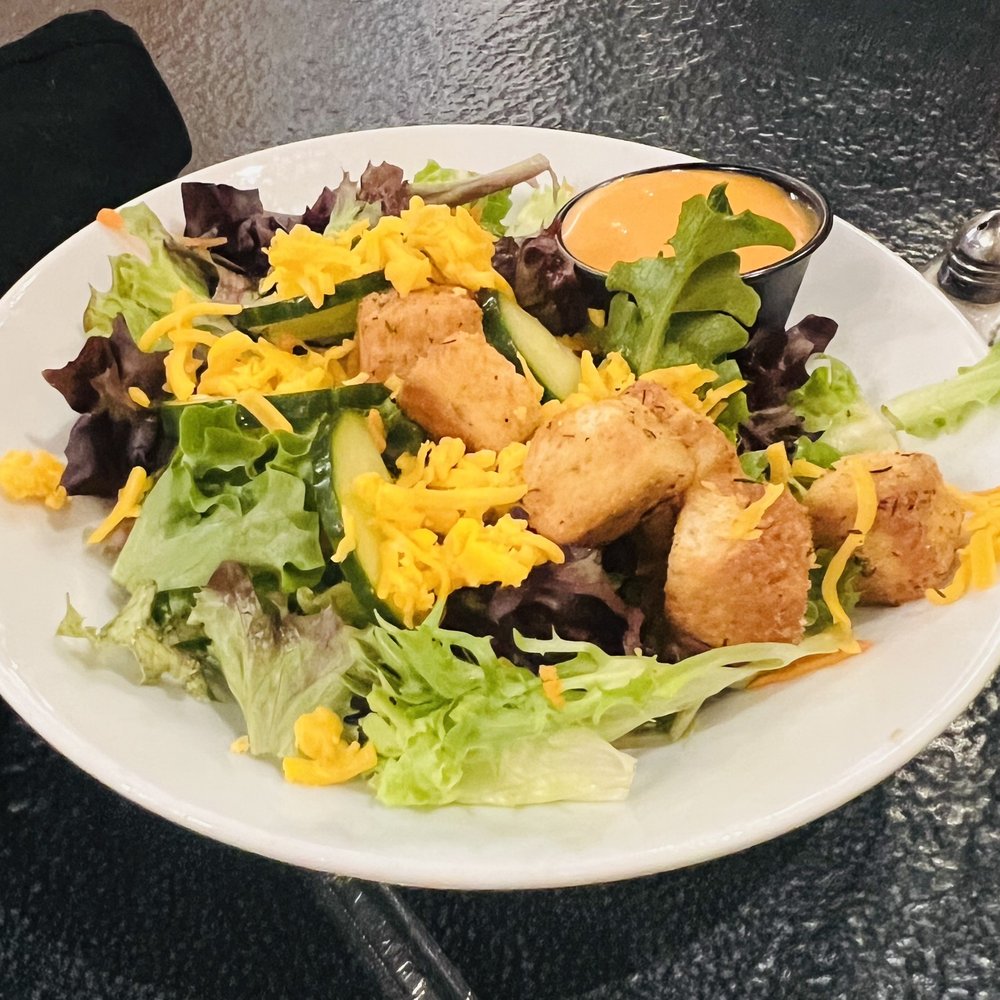 Good Day Cafe - a plate of salad with croutons - American Near Me - Waynesboro, Georgia Good Day Cafe - a plate of salad with croutons - American Near Me - Waynesboro, Georgia