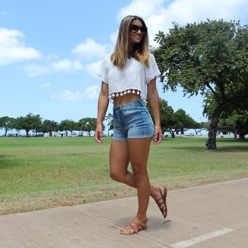 Jeans Warehouse - Crop tops and denim shorts - Women's Clothing Near Me - Honolulu, Hawaii Jeans Warehouse - Crop tops and denim shorts - Women's Clothing Near Me - Honolulu, Hawaii