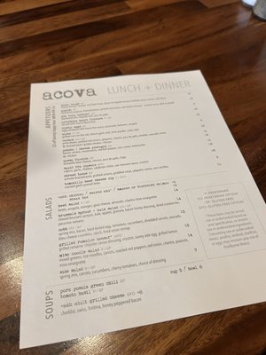 Menu photo 2 Acova Denver, CO