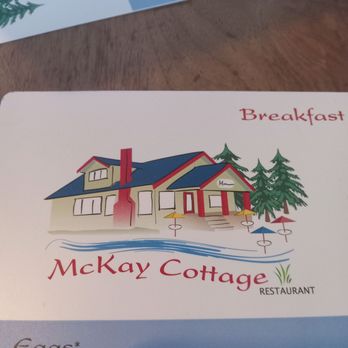 McKay Cottage Restaurant - Front cover of menu displaying picture of the restraunt. - American Near Me - Bend, Oregon