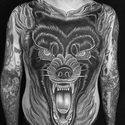 Ghost in the Machine Tattoo - Front piece by Josh McAlear